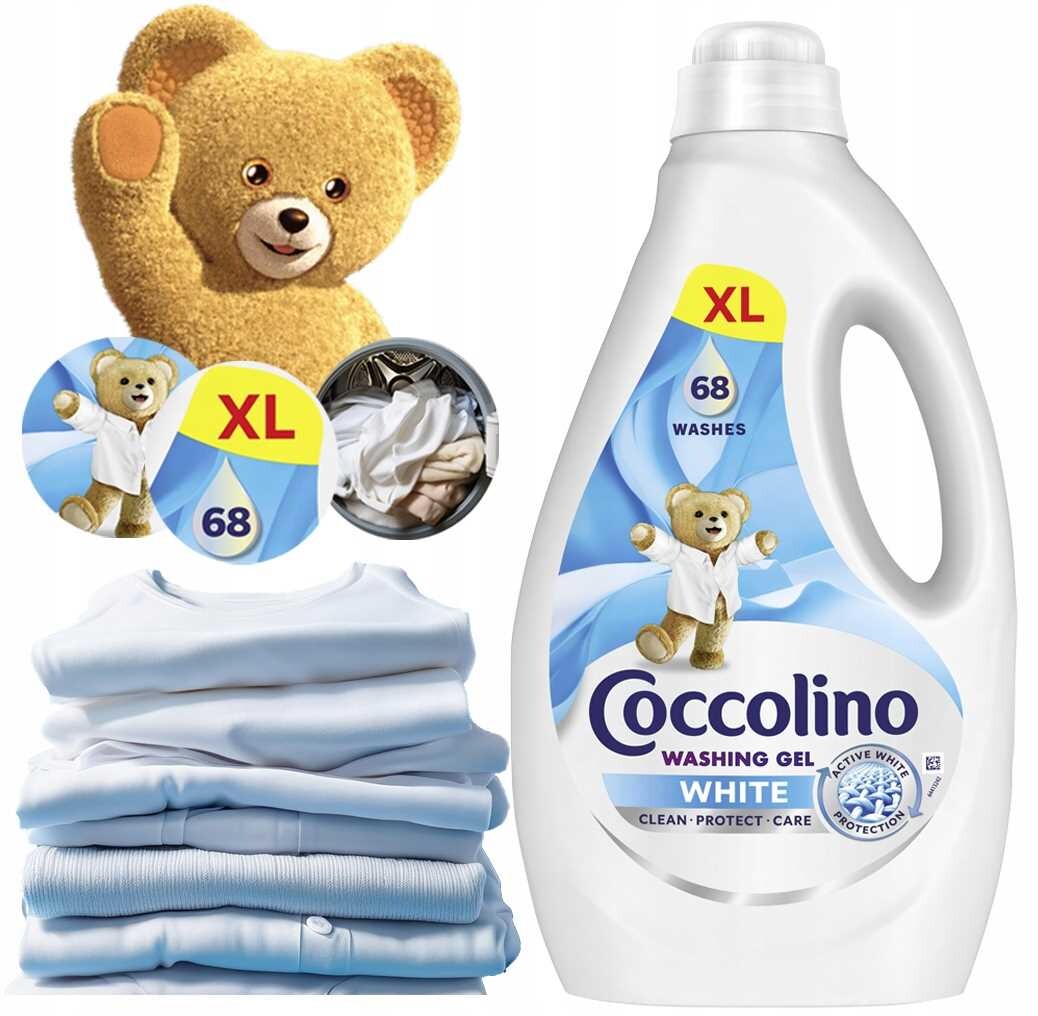 Coccolino White XL Gel na praní bílých tkanin 68 praní 2,72 l
