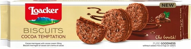 Kakaové sušenky Sněhové Pusinky s náplní a kakaovými boby 80 g