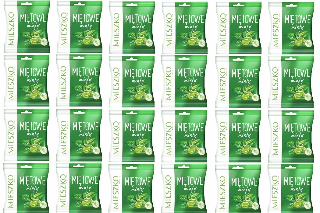 24x 90g Mieszko Landrynky mátové Karton