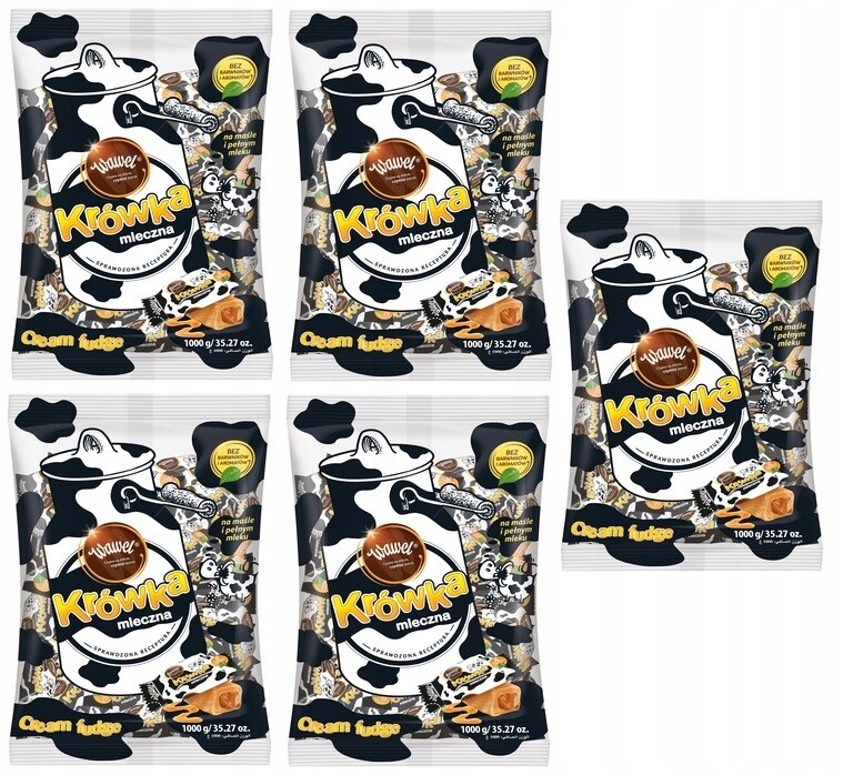 5x 1kg Wawel Fudge Bonbóny Bonbóny Krówki