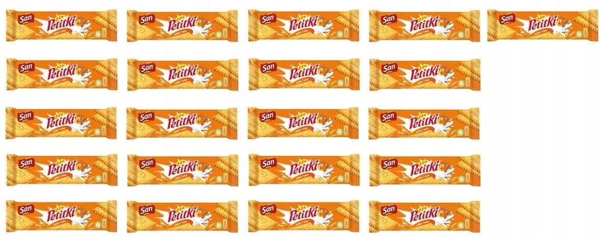 21 x 144 g San Petitki Sušenky mléko & med Karton