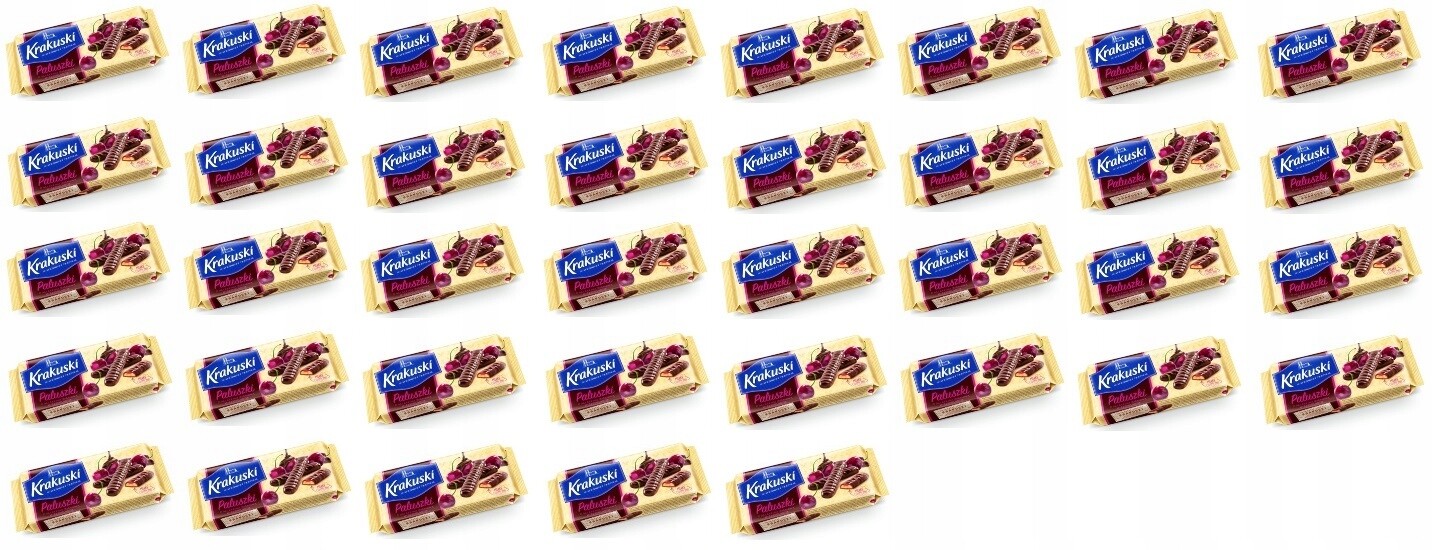37 x 144 g Krakuski Tyčinky s třešňovým želé v čokoládě Karton