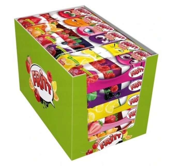 30x 70g bonbóny Fritt žvýkací bonbón 7 příchutí, karton