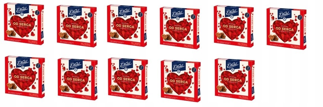 11x 117g Wedel Pralinky ze srdce čokolády v krabičce