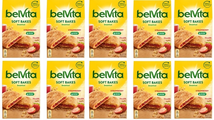 10 x 250 g Belvita Soft Strawberry sušenky Karton