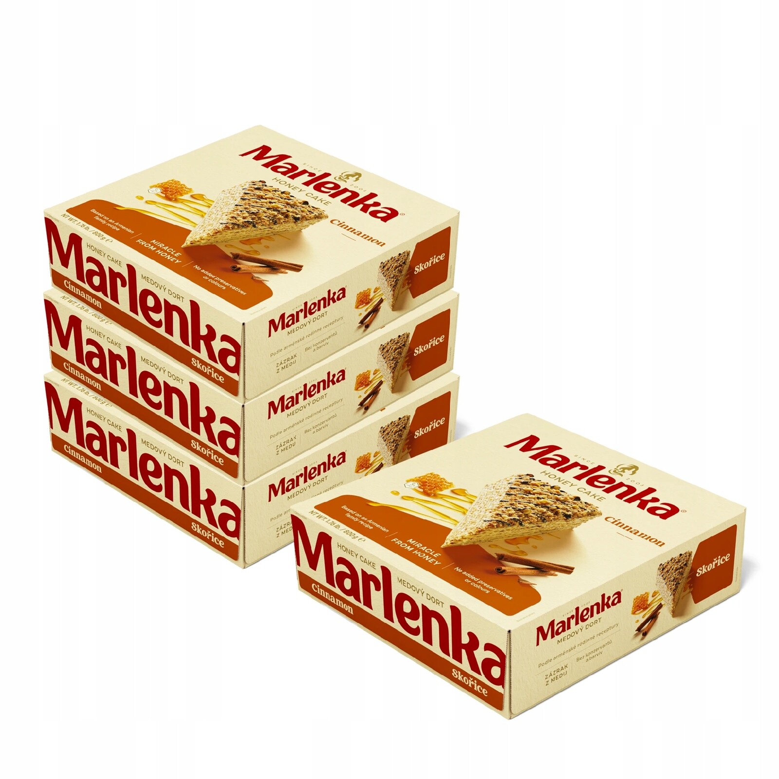 Marlenka 3+1 Medový dort se skořicí 4 x 800 g