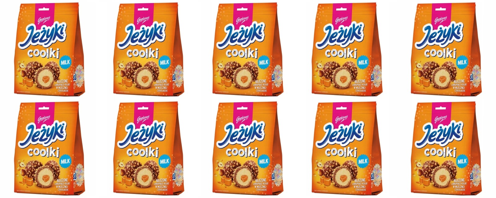 10 x 140,4 g Goplana Jeżyki Coolki Milk Karton