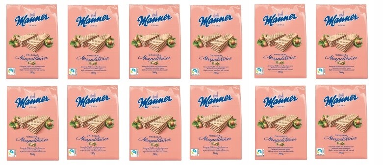 12 x 200 g Manner oplatky s lískovými oříšky Karton