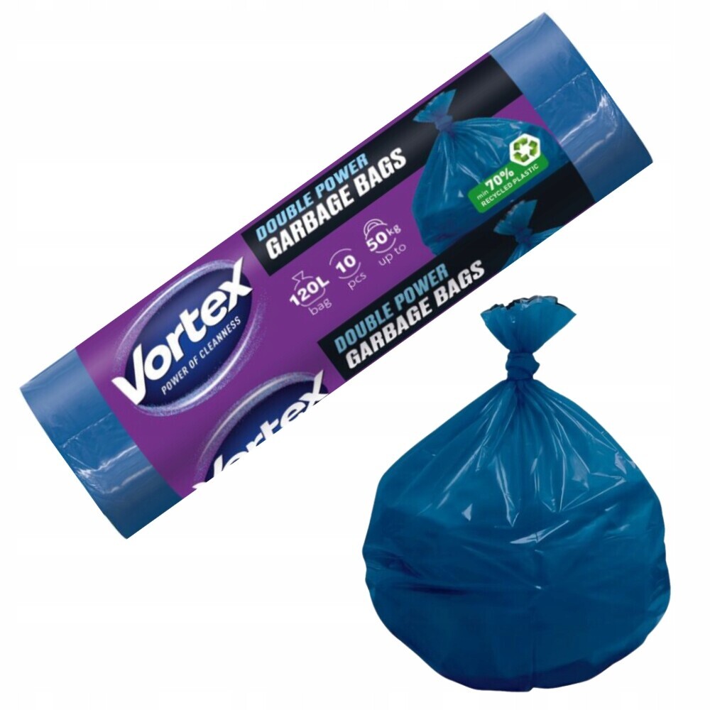Vortex pytle na odpadky Hdpe 70x110 cm modré 120L/10 ks (8×10 ks) 80 ks