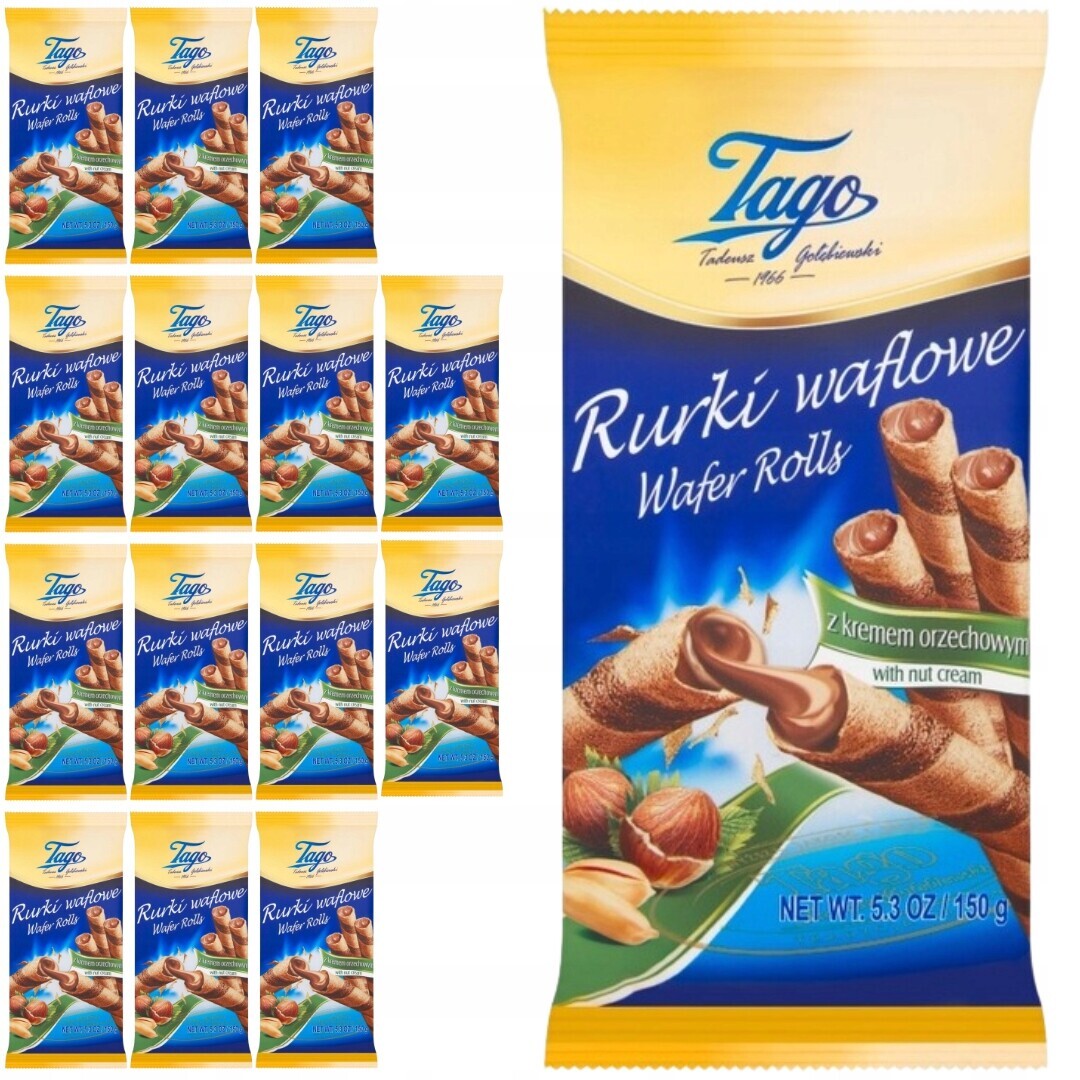 Tago Oplatkové rolky s oříškovým krémem 150 g x 14 kusů