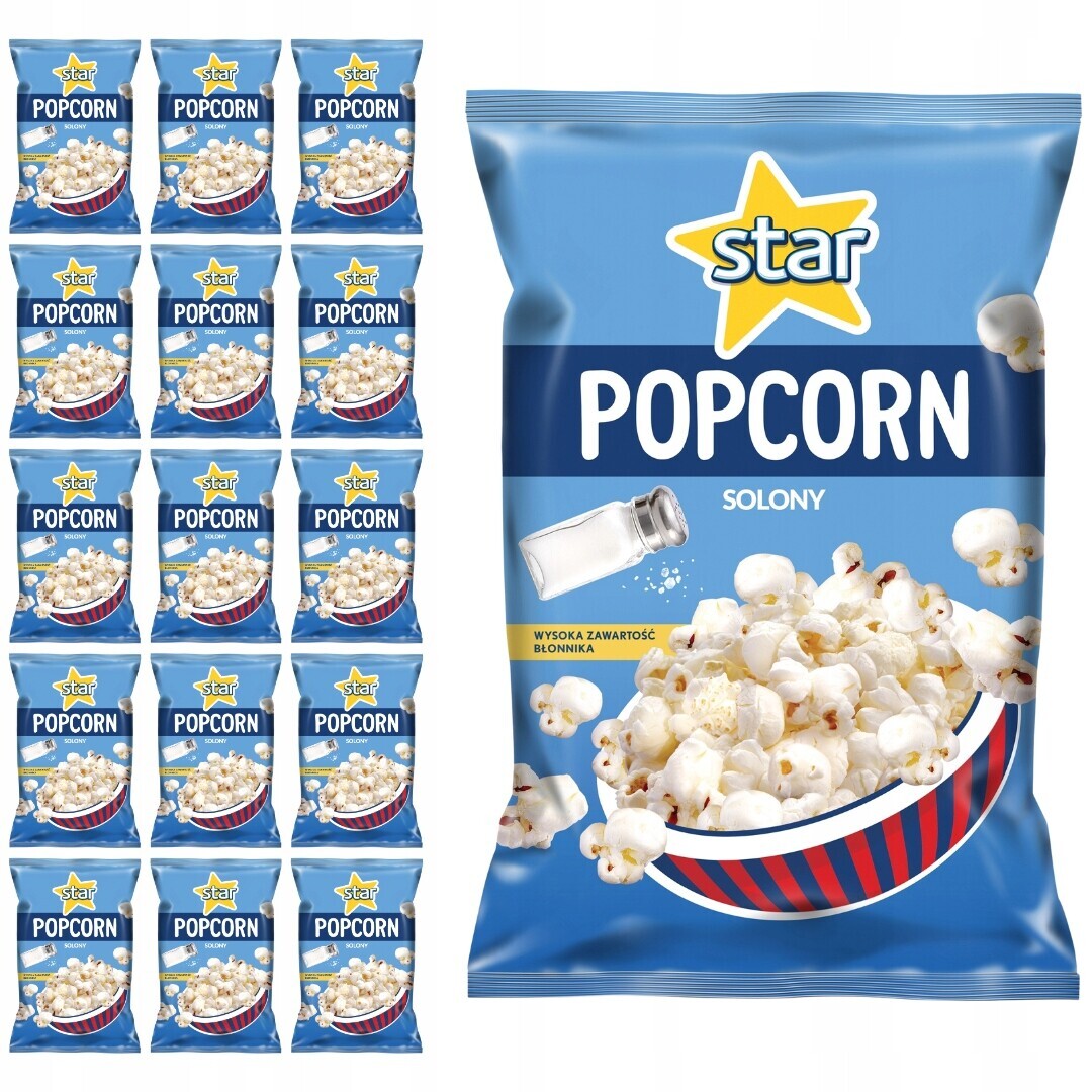 Star slaný popcorn 95 g x 16 kusů