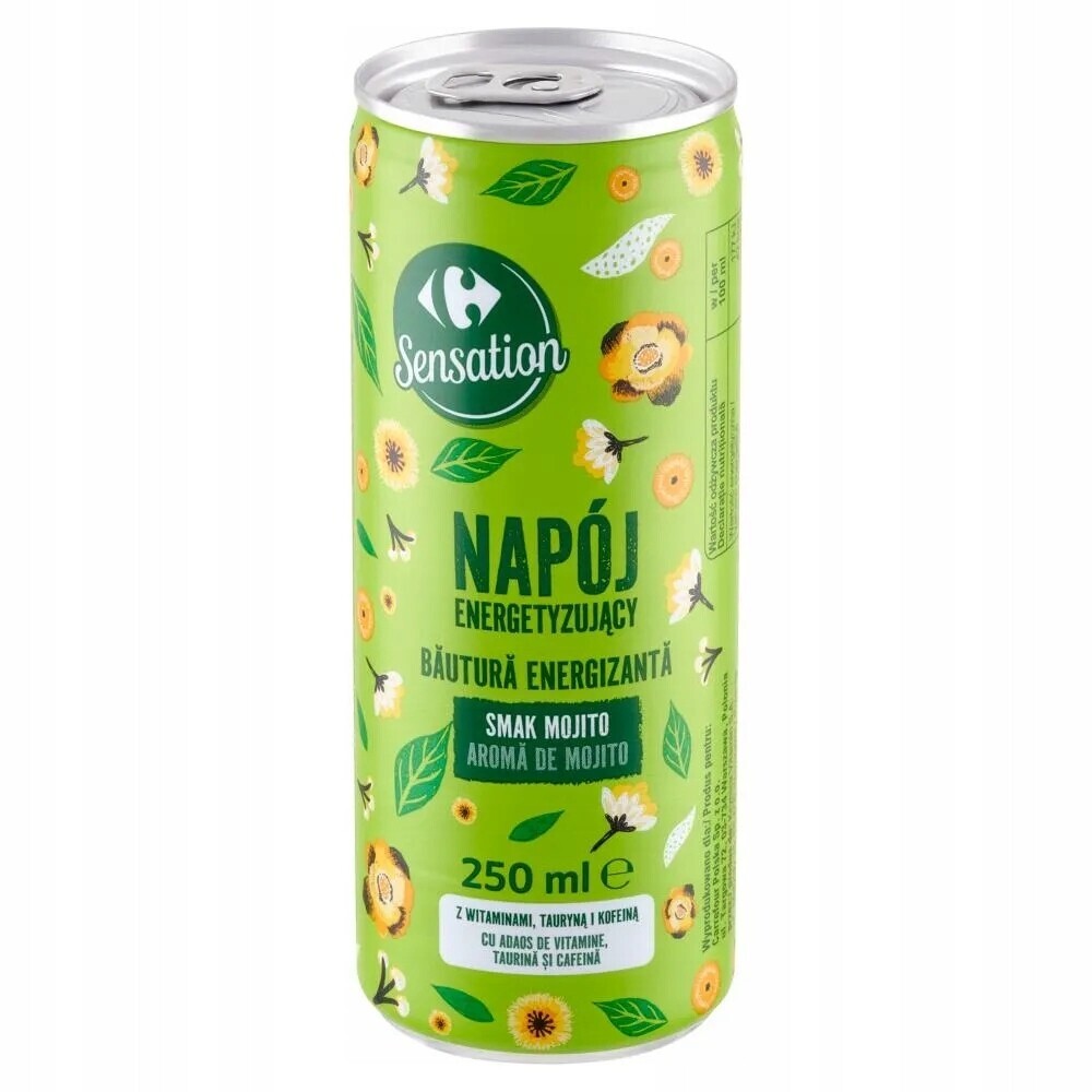 Energetický nápoj Sensation s příchutí mojito 250 ml 24ks