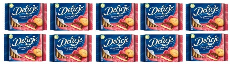 10 x 294 g Delicje Šampaňské maliny Karton