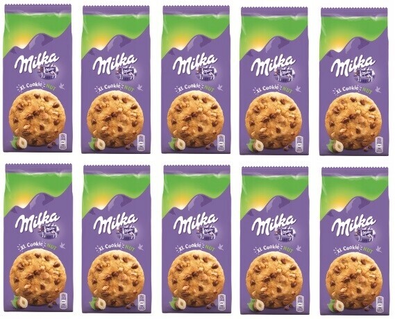 10 x 184 g Milka XL Cookies s notami sušenky Karton