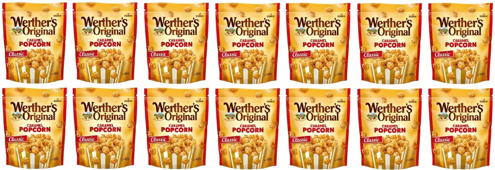 14 x 100 g Werther's Original Caramel Popcorn Karton