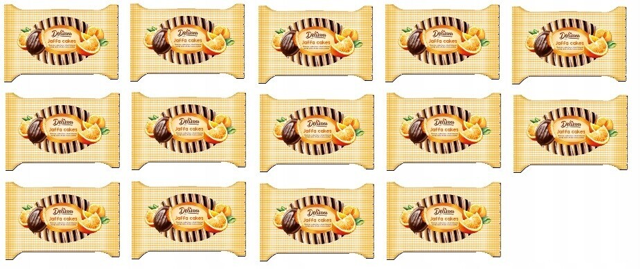 14 x 300 g Delicpol Delisana Piškoty s pomerančovým želé v polevě Karton