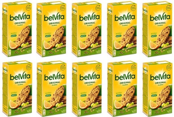 10 x 300 g Belvita Honey&Nut sušenky Karton