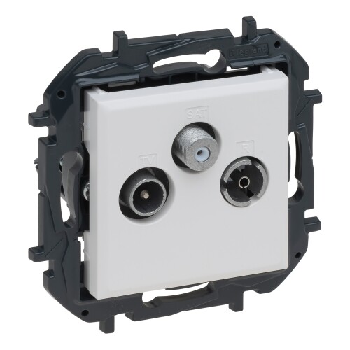 Legrand Niloé Step televizní zásuvka TV-R-SAT průběžná bílá 863178B
