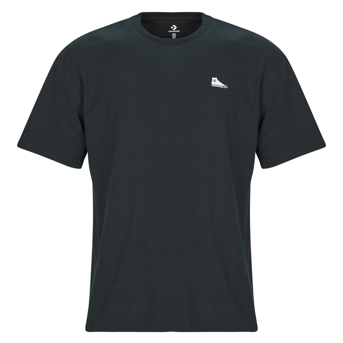 Converse  LOOSE FIT SNEAKER PATCH TEE  Černá