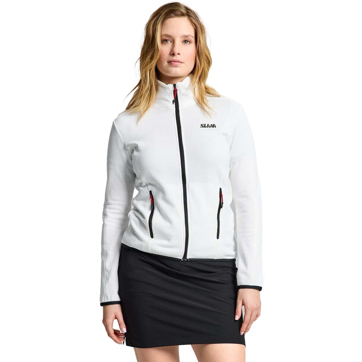 Slam  Act Ws Grid Fleece  Bílá