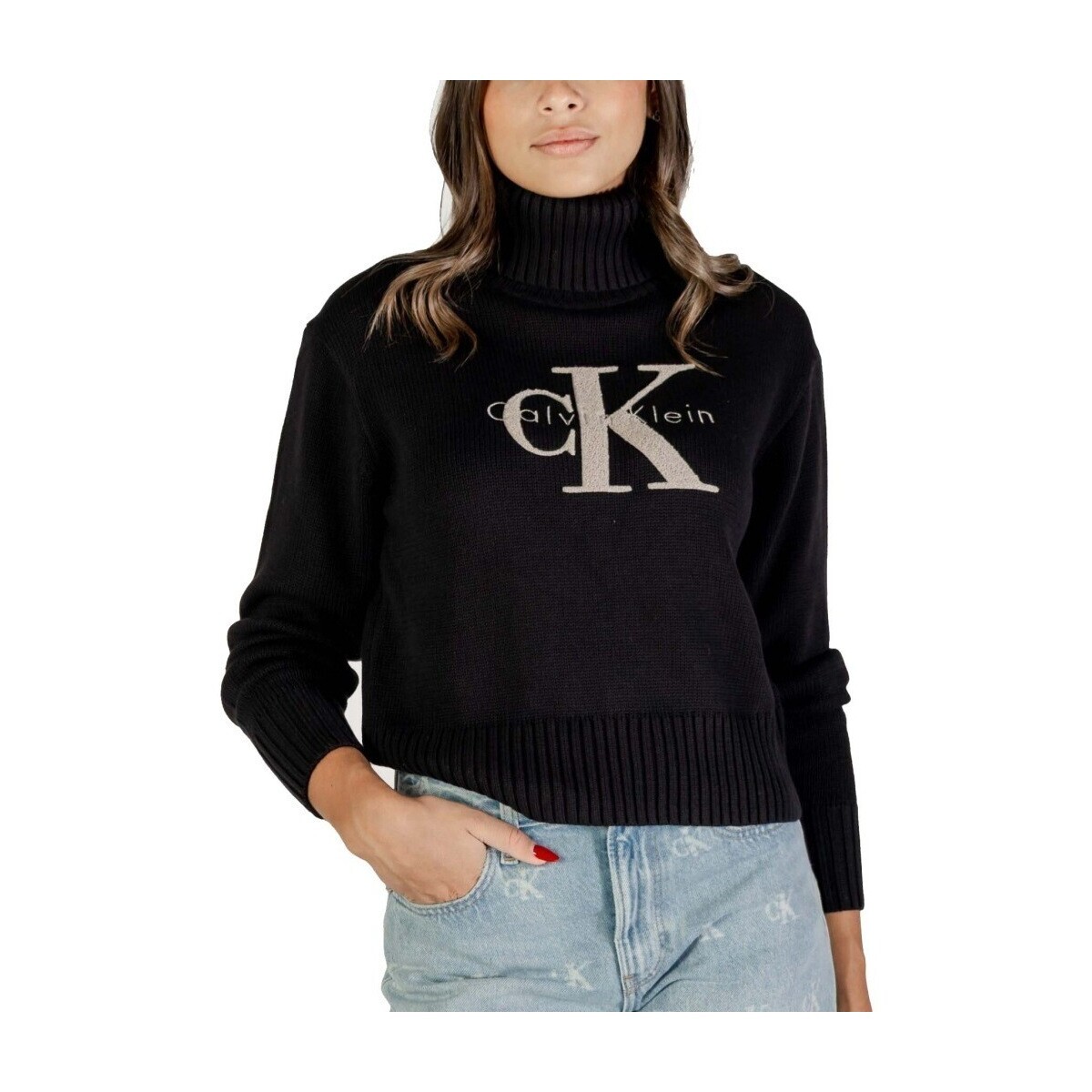 Calvin Klein Jeans  CHENILLE MONOLOGO  Černá