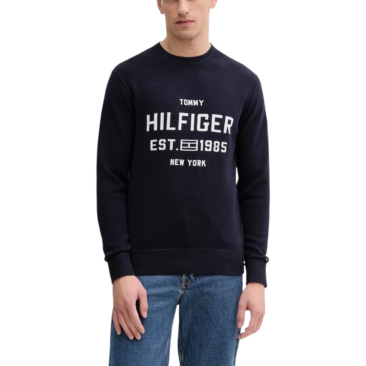 Tommy Hilfiger  ATHLEISURE CREW NECK MW0MW39533  Modrá
