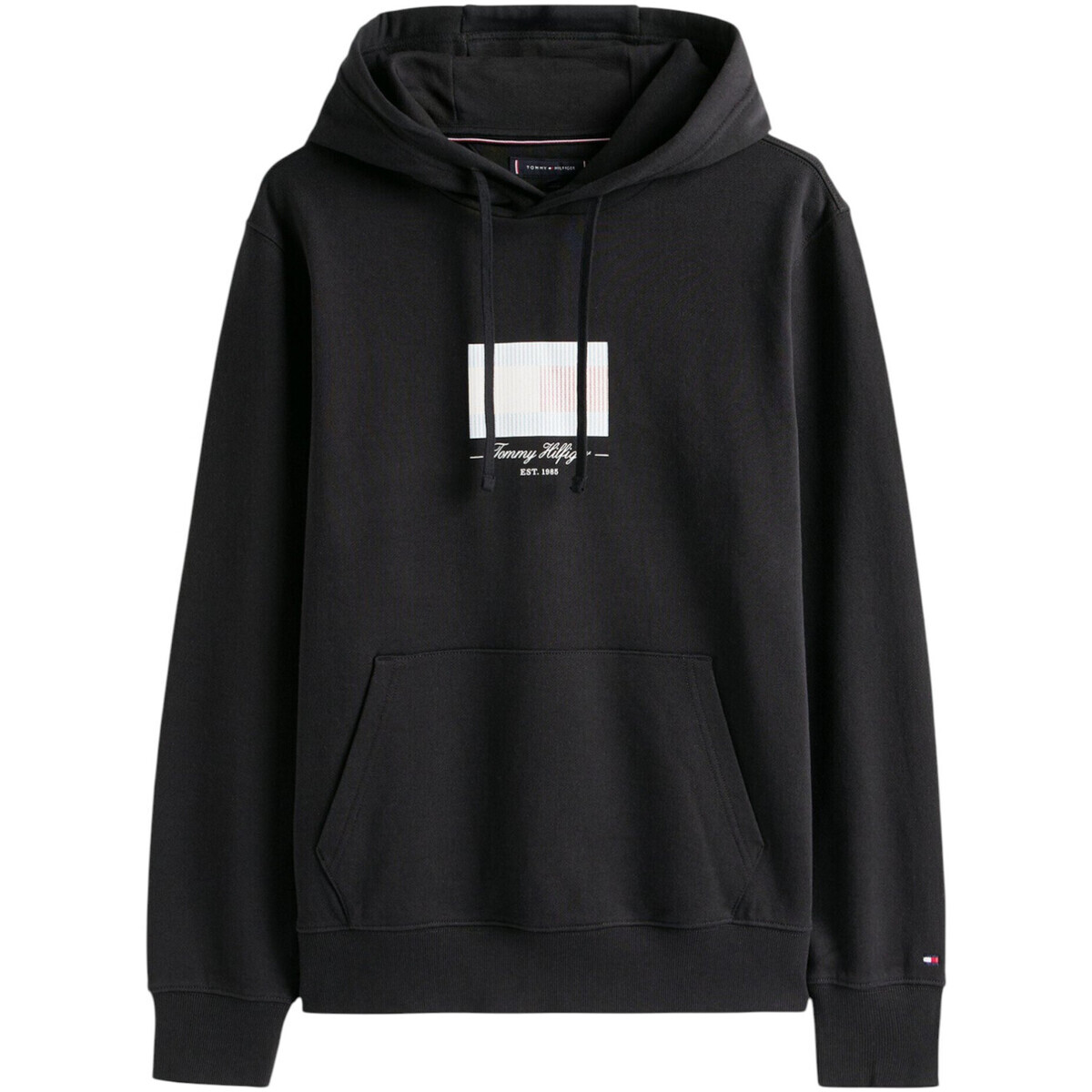 Tommy Hilfiger  ITHACA FLAG HOODIE MW0MW39377  Černá