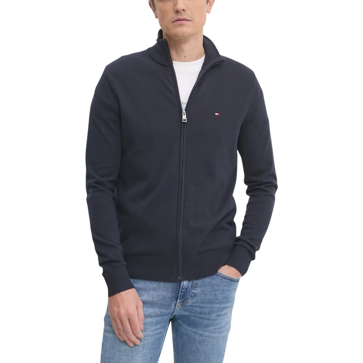 Tommy Hilfiger  ESSENTIAL COTTON ZIP MW0MW36517  Modrá