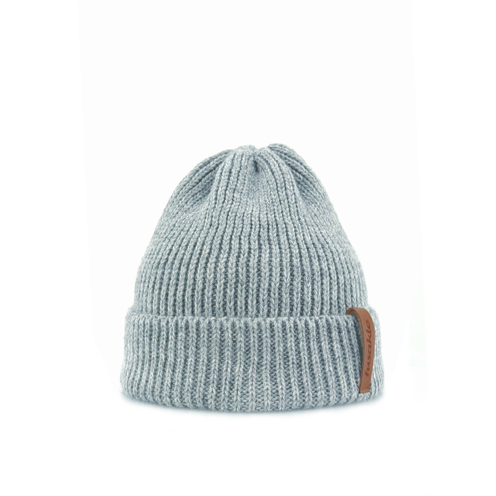 Dětská čepice žebrovaná šedá