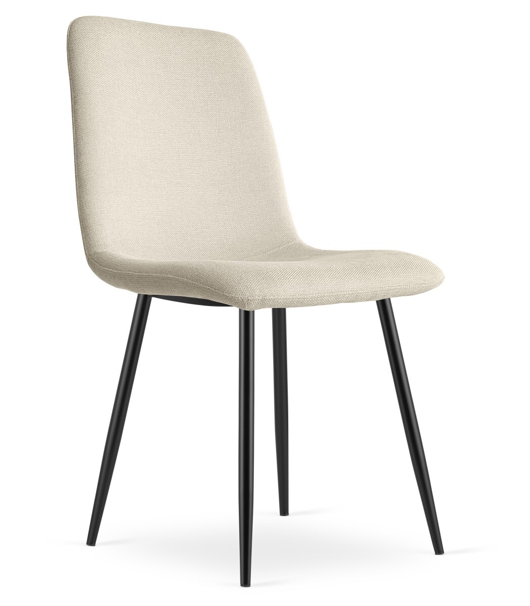 Krémová jídelní židle RIFT s černými nohami