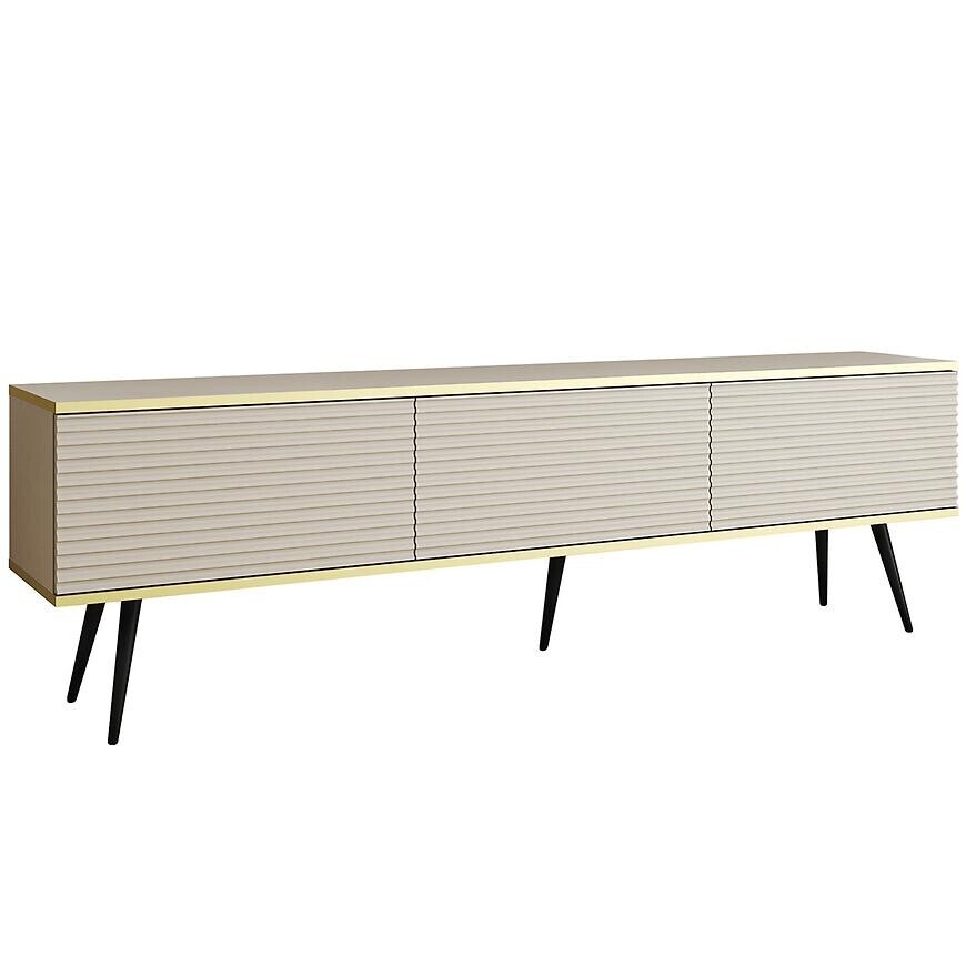 Tv stolek Oro mdf rýhovaná 175 béžová + nohy černé