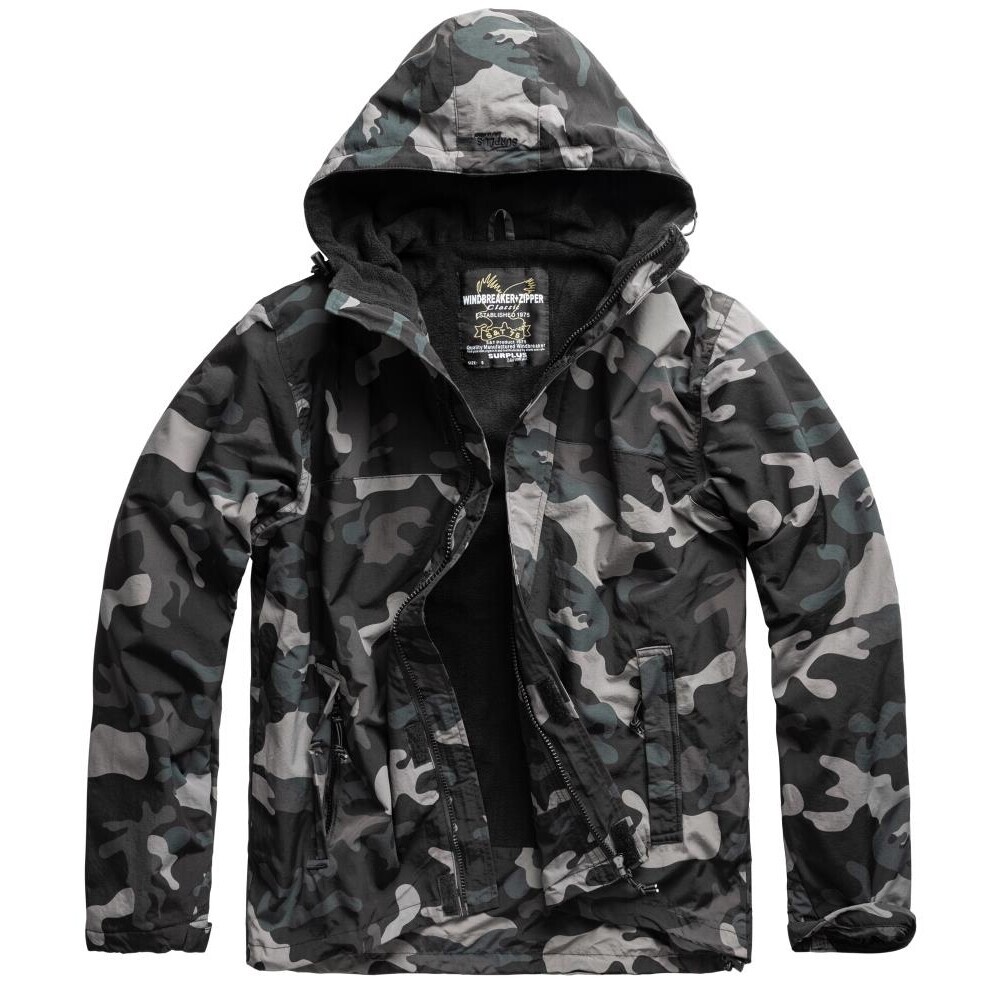 Bunda Windbreaker Zipper - blackcamo, XL