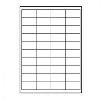 Logo etikety 48.5mm x 25.4mm, A4, matné, bílé, 44 etiket, 140g/m2, baleno po 25 ks, pro inkoustové a laserové tiskárny
