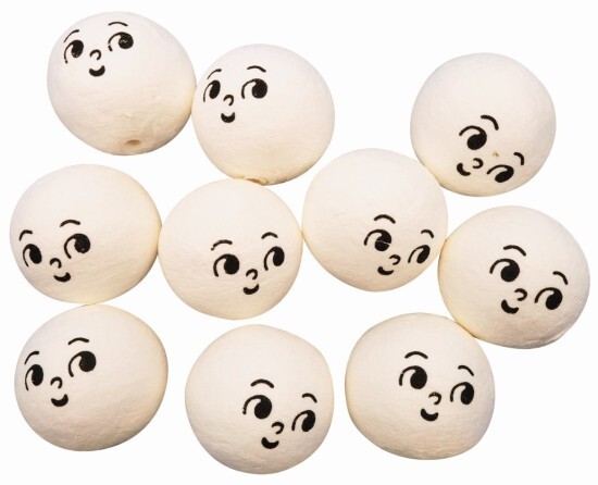 Anděl Hlavičky z buničiny - tělová - 3 cm - 10 ks - 1211