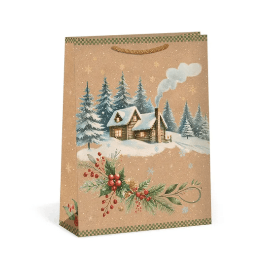 Argus Vánoční dárková taška NATUR - 23,3 x 31,3 cm - 0854-0091