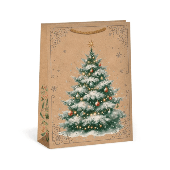 Argus Vánoční dárková taška NATUR - 23,3 x 31,3 cm - 0854-0092