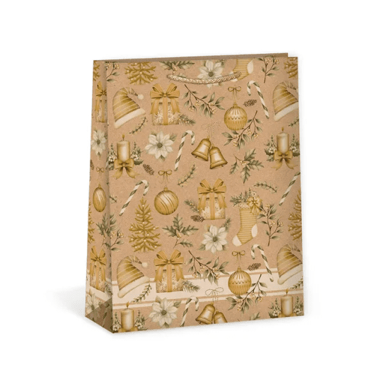 Argus Vánoční dárková taška NATUR - 18,3 x 24,3 cm - 0844-0093
