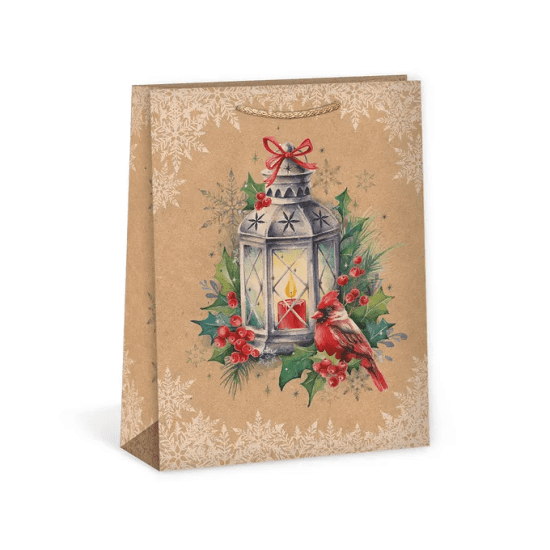 Argus Vánoční dárková taška NATUR - 18,3 x 24,3 cm - 0844-0094