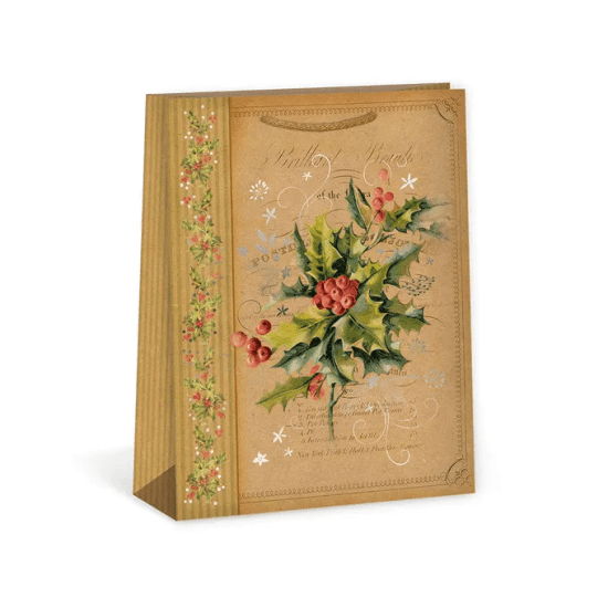 Argus Vánoční dárková taška NATUR - 18,3 x 24,3 cm - 0844-0095