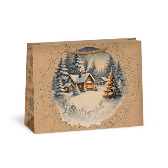 Argus Vánoční dárková taška NATUR - 24,3 x 18,3 cm - 0844-0096