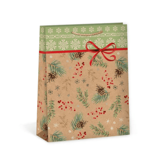 Argus Vánoční dárková taška NATUR - 18,3 x 24,3 cm - 0844-0097