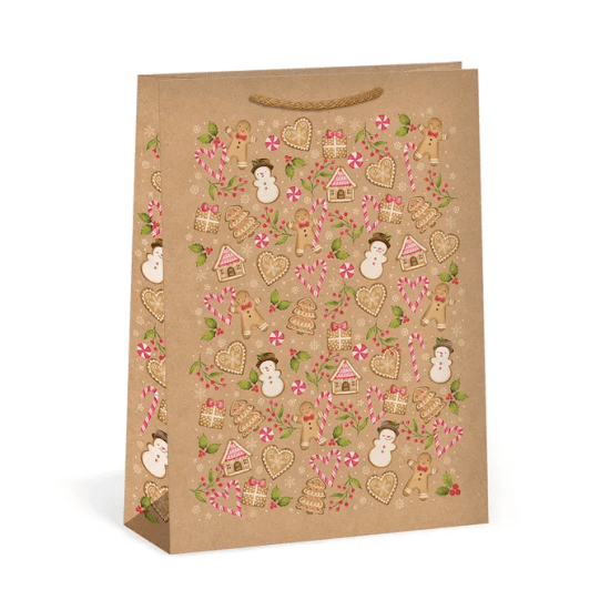 Argus Vánoční dárková taška NATUR - 31 x 41,5 cm - 0884-0090