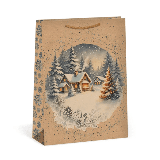 Argus Vánoční dárková taška NATUR - 31 x 41,5 cm - 0884-0096