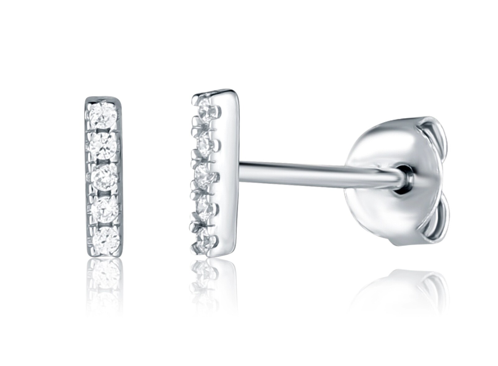 JVD Stříbrné náušnice Tyčinky se zirkony SVLE3004X61BI00