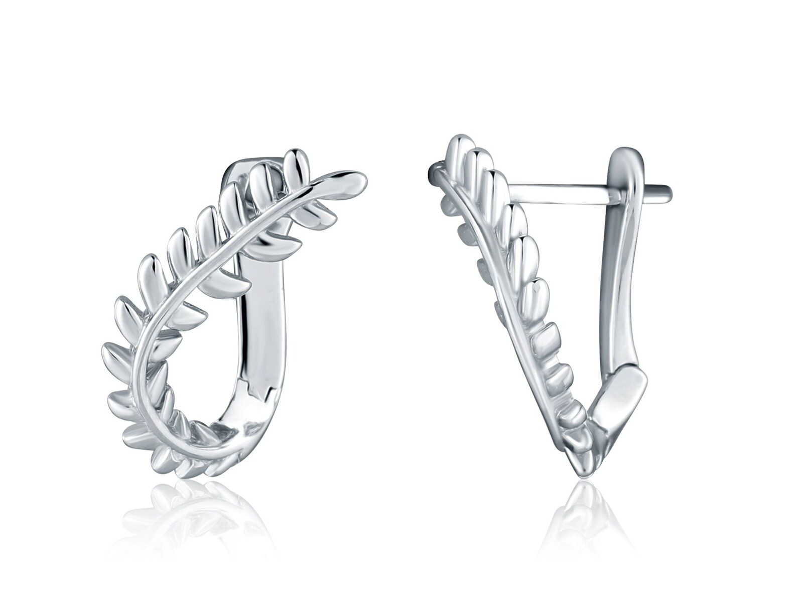 JVD Asymetrické stříbrné náušnice Listy SVLE2677X860000