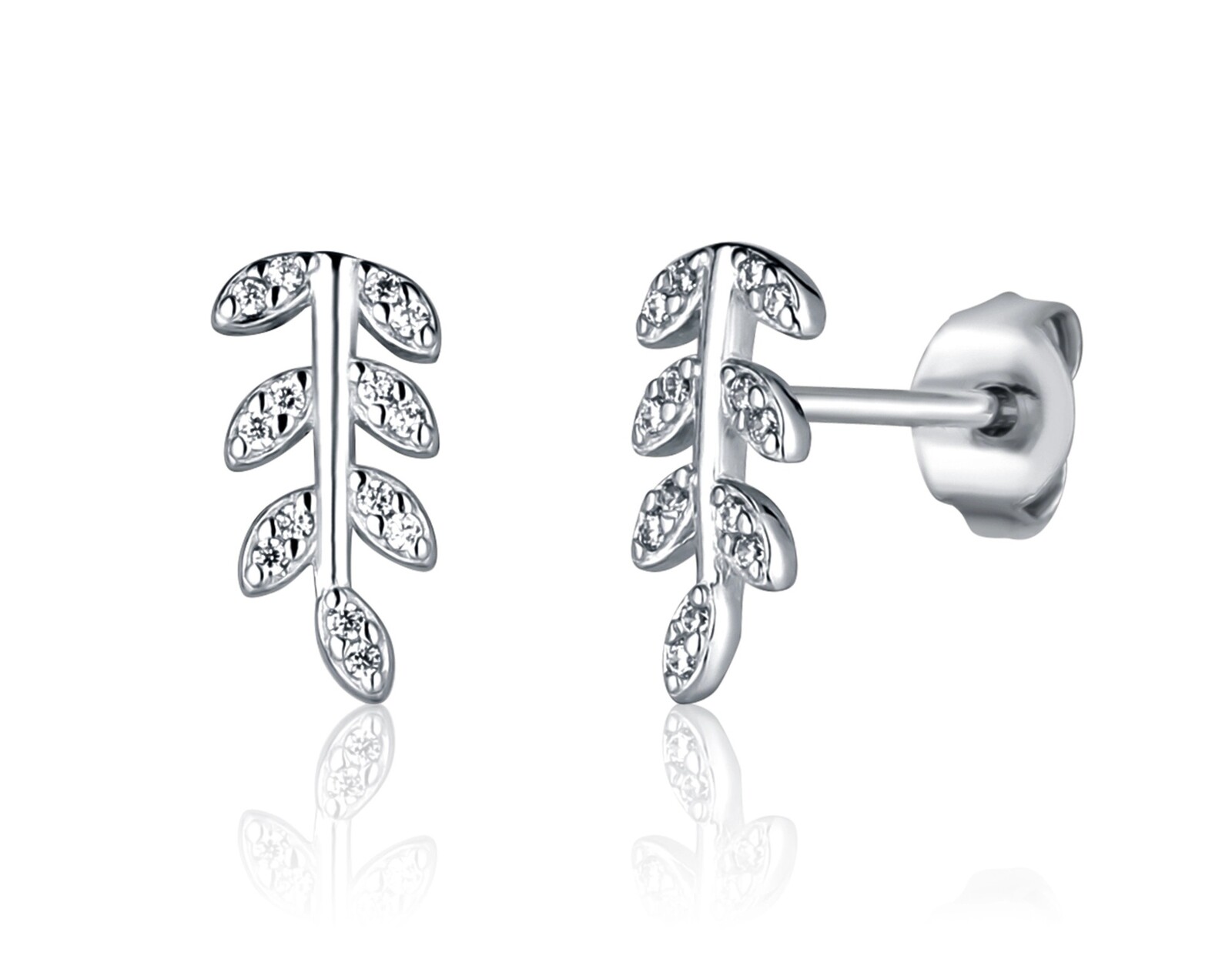 JVD Stříbrné náušnice se zirkony Lístečky SVLE2336X61BI00