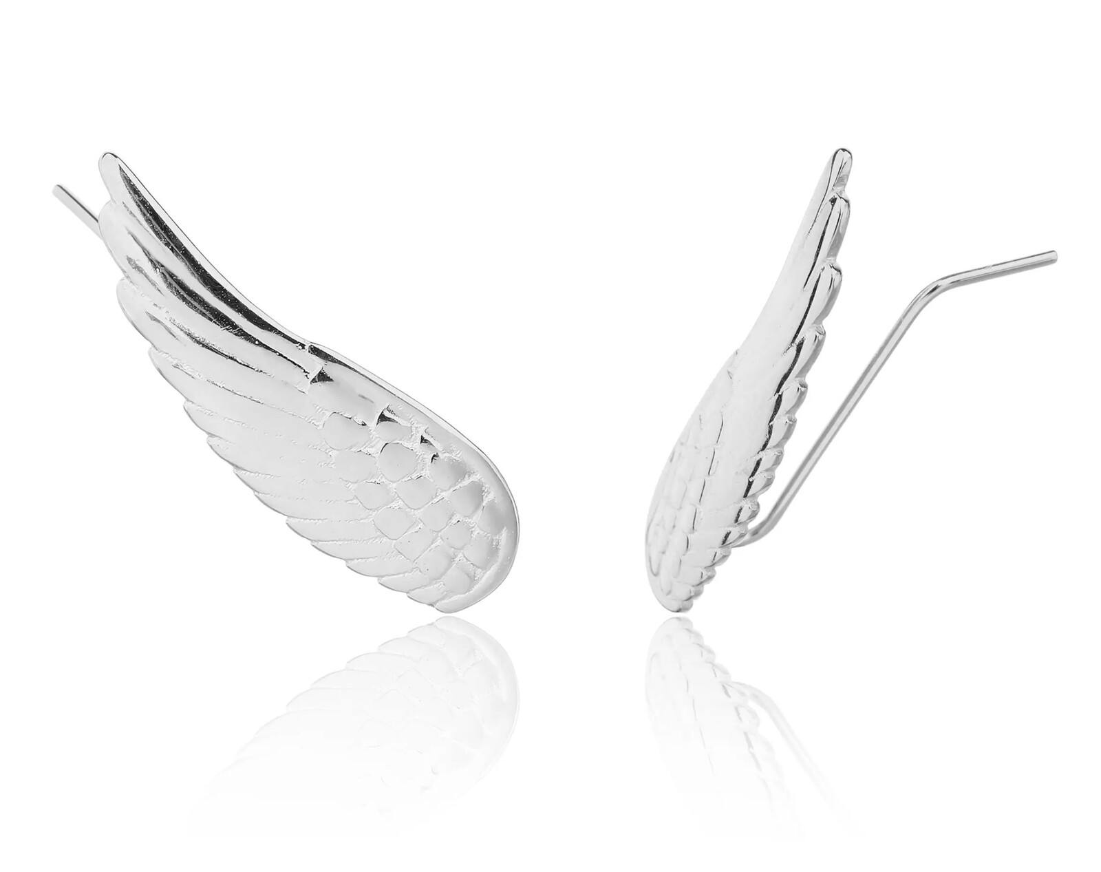 JVD Stříbrné podélné náušnice Andělská Křídla SVLE3409XJ60000