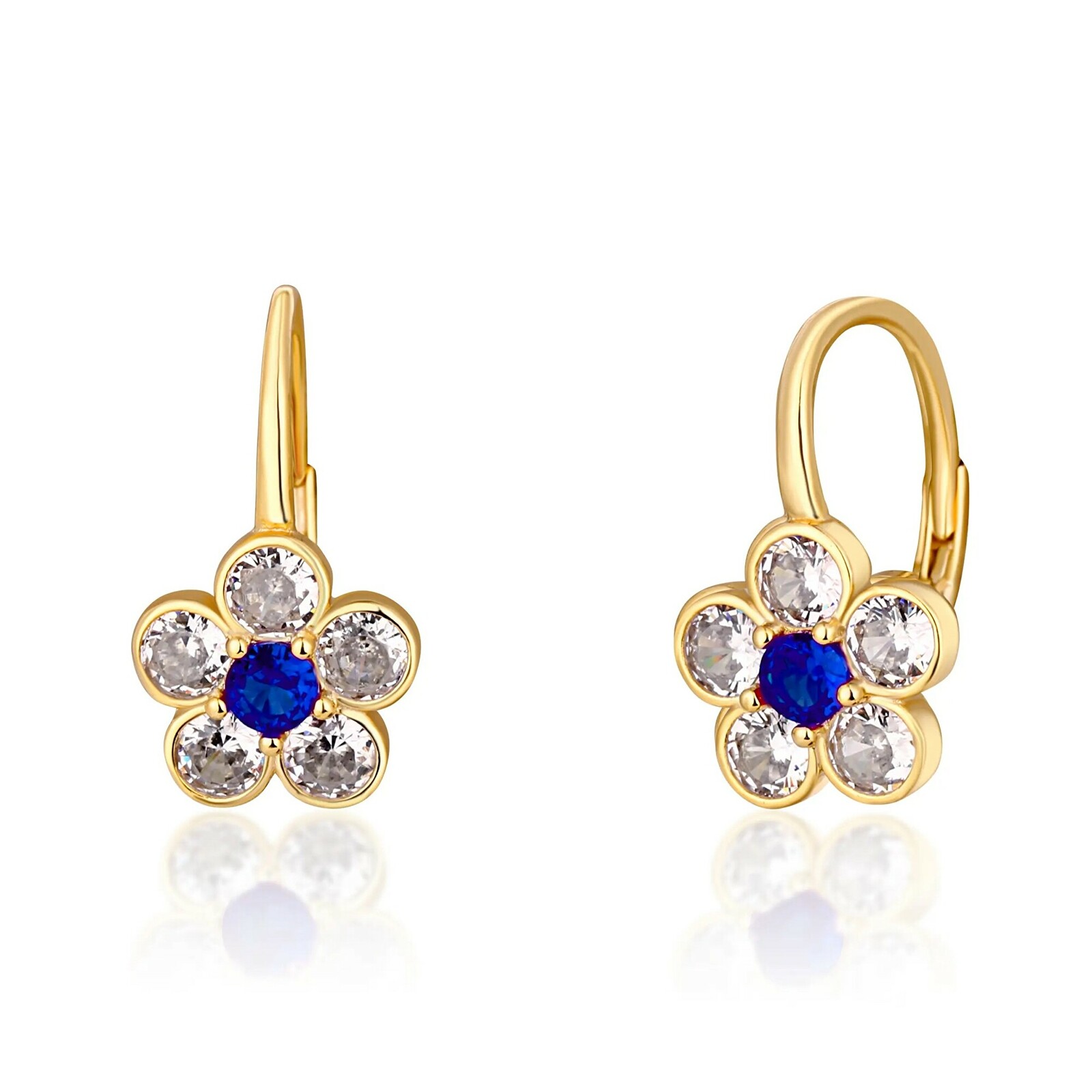 JVD Úchvatné pozlacené náušnice Kytičky SVLE1505XH2GM00