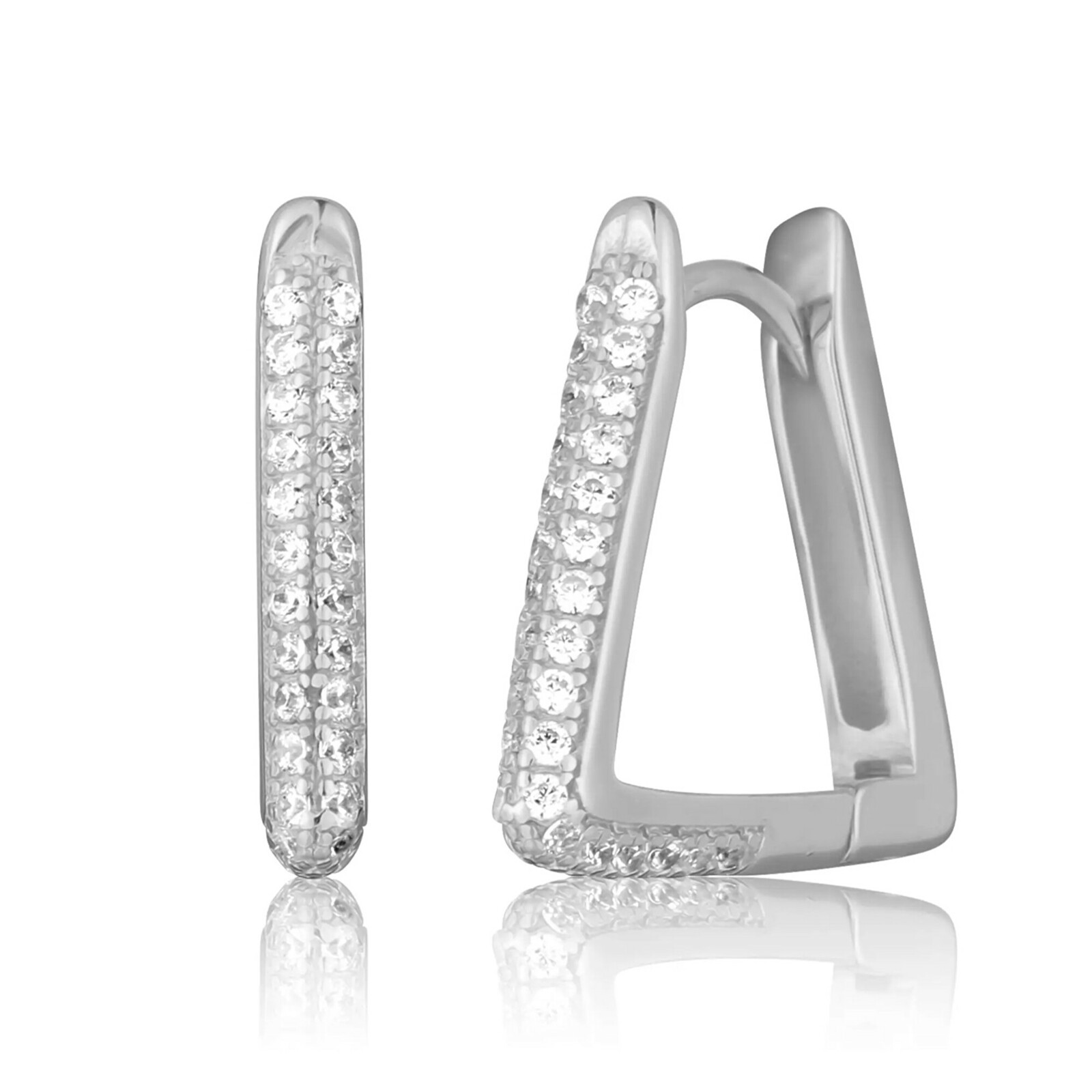 JVD Blyštivé stříbrné náušnice SVLE3099XH2BI00