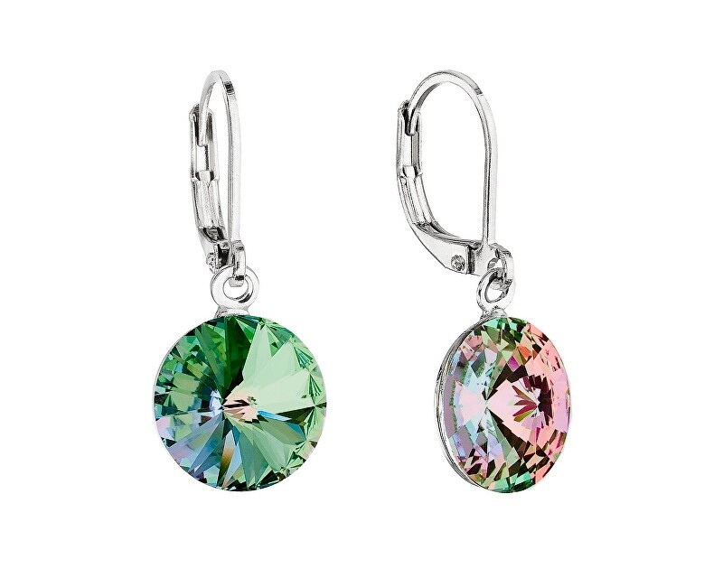 Evolution Group - Pavona Oslnivé visací náušnice s krystaly Swarovski 51078.3 vitrail